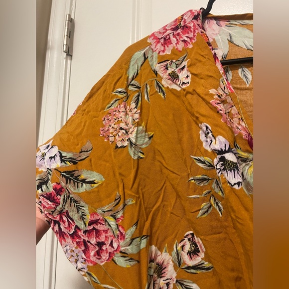 Mustard floral floor length dress - Picture 2 of 2